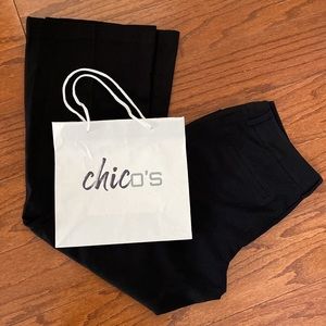 Chico’s black Wide Legged pants - Size 0 Short with bag